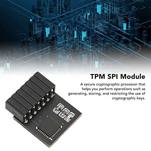 CCYLEZ TPM 2.0 Module, TPM SPI 14 Pin Module for Motherboard, TPM 2.0 Encryption Security Module, Portable TPM 2.0 Remote Card Compatible with TPM2.0 for 3