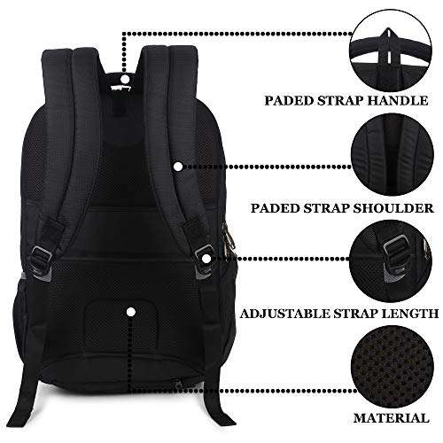 Thames URBAN Backpack with Laptop Sleeve with Rain Cover Imported Fabric Specious Lightweight Water Resistant Casual Bag | Laptop Backpack | Travel Backpack (AT Laptop-Black) 5