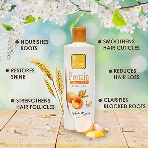 Debon Herbals Protein Shampoo For Hair Growth , Hair Fall Control , Dry Scalp and Strong Hair | Natural Ingredients | For Men, Women & Kids | 500ml 4