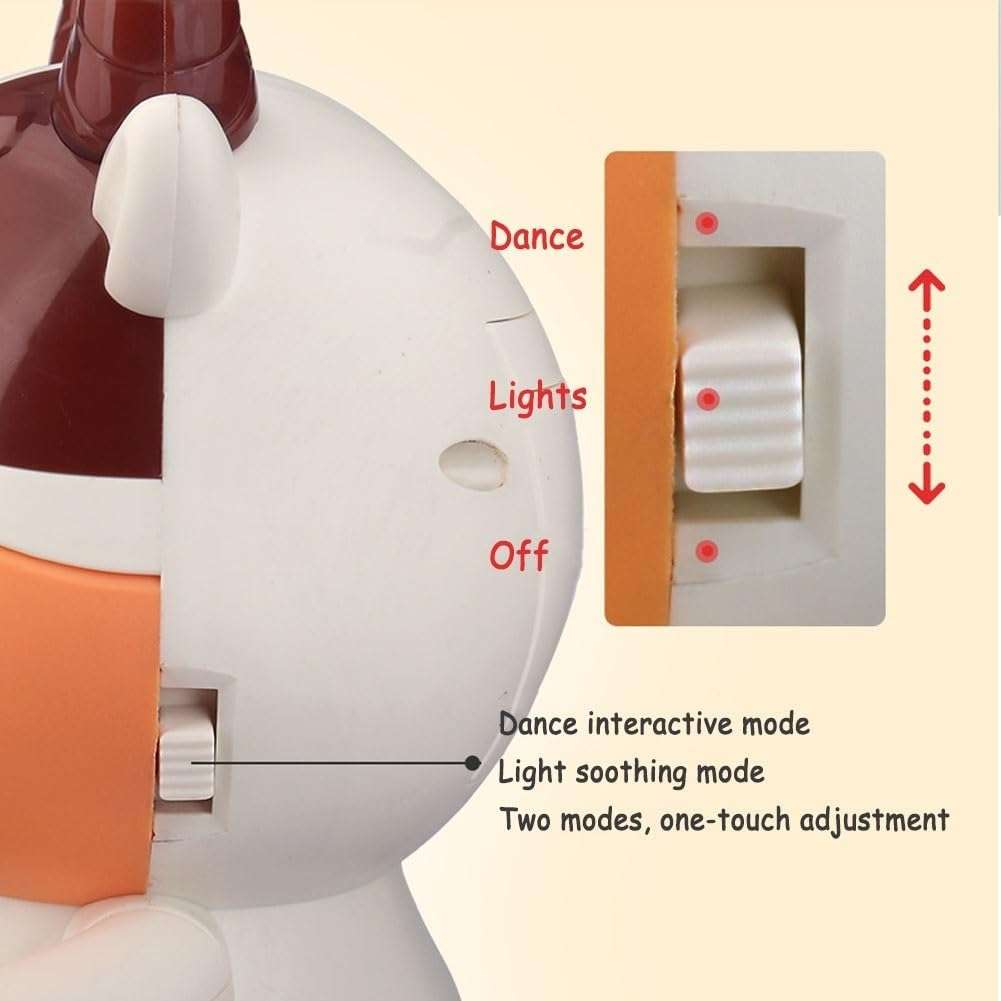 Rafonie Dance Cow Light up Dancing Cow for Active Fun, Dancing Cow Toy, Musical Cute Cow, Interactive Music Cow Crawling Toy, Baby Animal Sounds Toys, Toddler Sensory Educational Toys with Light 5