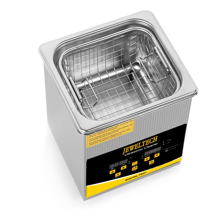 JEWELTECH Digital Pro+ Ultrasonic Cleaner Machine, 2L Capacity, Professional Grade, 42000kHz, Digital Timer and Heater, for Jewelry, Dental Tools, Optical Instruments, Lab Equipment (2L) 3