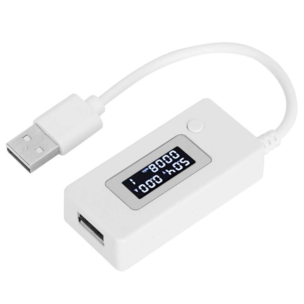 Mavaol USB Voltage Tester, LCD Display, Accurate Voltage, Current, Capacity Measurement, Monitor for Smartphones, Tablets, Power Banks and Devices (White) 3