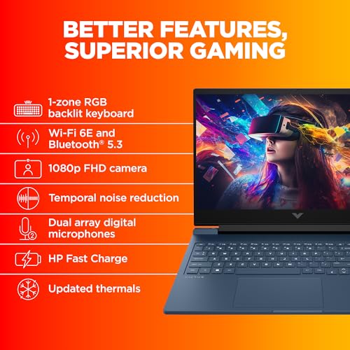 HP Victus Gaming Laptop, AMD Ryzen7 7840Hs,16.1 Inch (40.9 Cm),Fhd,16 Gb Ram, 512Gb Ssd,Nvidia Geforce RTX 3050 Laptop Gpu,Performance Blue,16-S0095Ax - Windows 11 Home 5