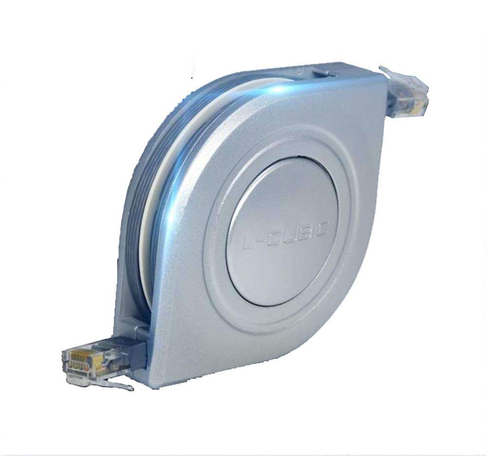 3 Meters Cat6 10Gbps Retractable Ethernet Cables Flat LAN Network Cable Extender Flat Ethernet Cord 9.8ft 3m (3meter, Silver) 1