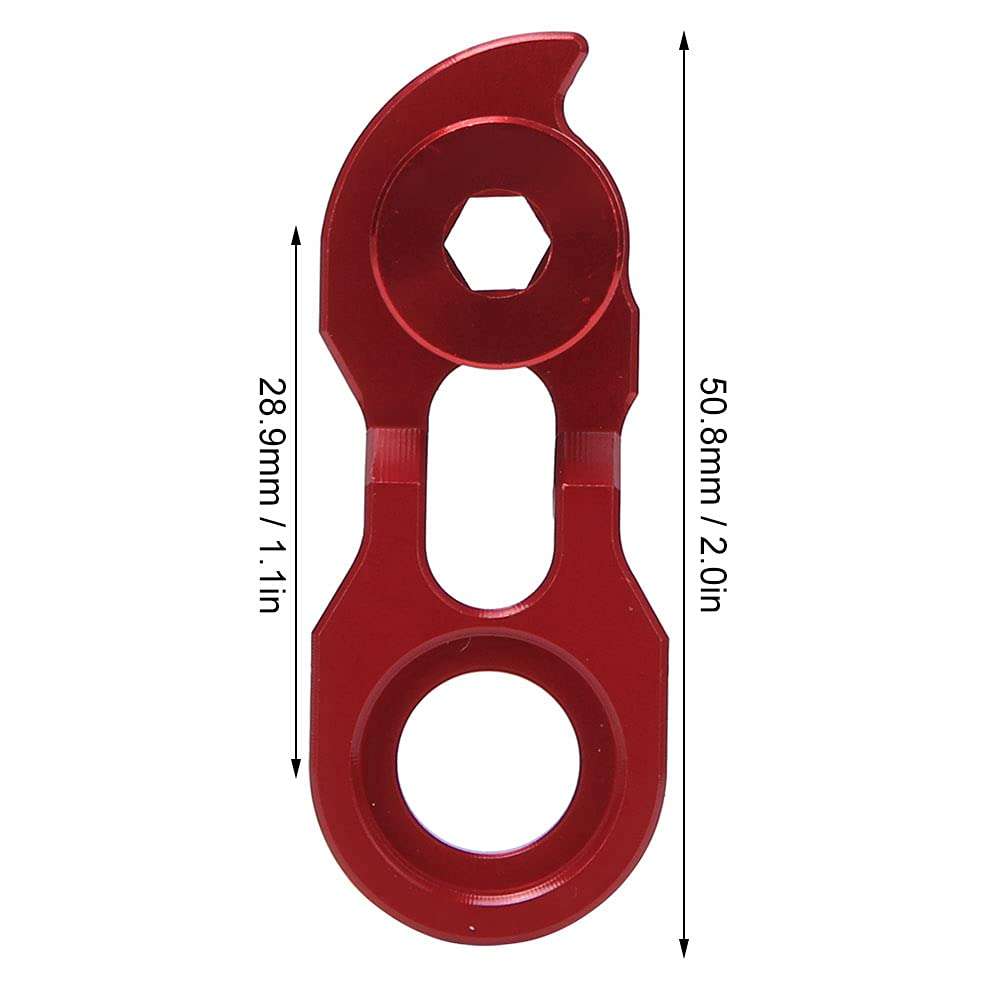 Derailleur Hanger Extender, RA105 Risk Bicycle Rear Derailleur Hanger Extension Bike Frame Tail Hook Extender for 34T-52T(Red) 4