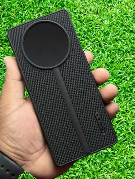 ZARALA Compatible For Realme 11 Pro Plus Super Frosted Shield Pro Back Silicone Soft Mobile Case For Realme 11 Pro Dotted Slim-Fit Design Tpu Shockproof Cove,Black 4