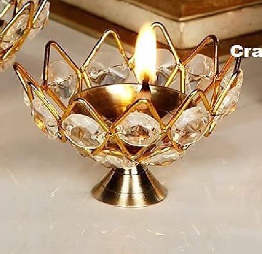 Collectible India Metal Decorative Bowl (3.5 x 2.1 x 3.5 inch, Gold), Small (DFBS151-Small)