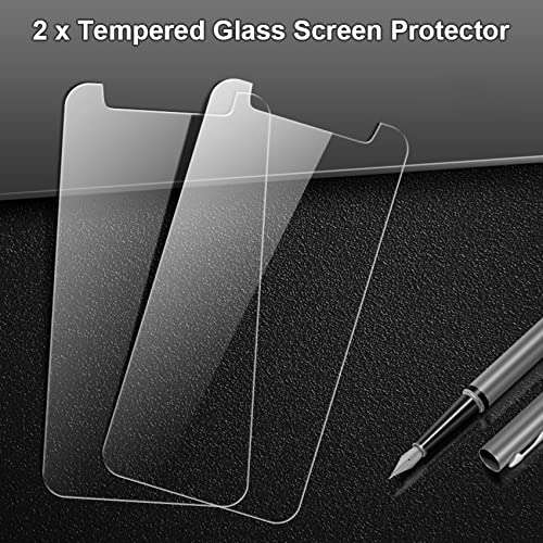 QUIETIP Case Compatible with Hot Pepper Serrano 3,Slim Shockproof Full Body Protective Soft TPU Bumper Cover,2 x Tempered Glass Screen Protector,Wolf 4