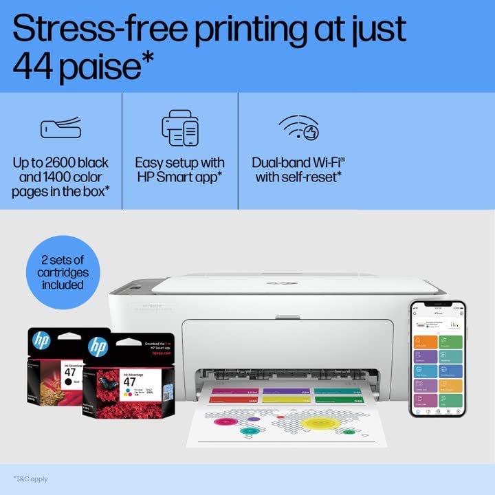 HP Ink Advantage Ultra 4826 Print, Copy, Scan, Self Reset Dual Band WiFi, 2 Sets of Inbox Cartridges, Smart App Setup. Print per Page (44p for B/W and 81p for Colour), Ideal for Home 4