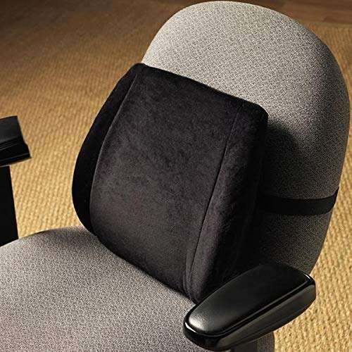 Oshotto Debonair Broad Orthopaedic Back Rest Office/Home Chair Lumbar Support Cushion for All Cars (Black) 4
