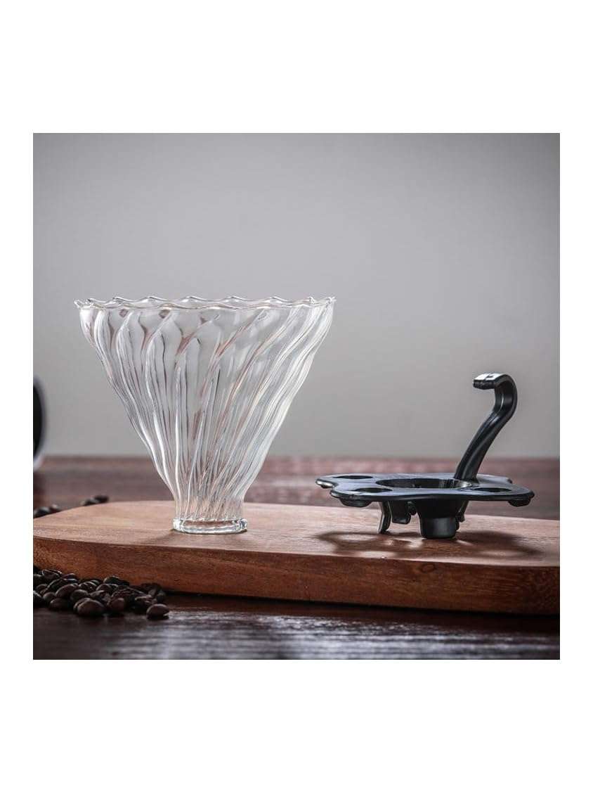 Brewalsa Coffee Glass Dripper 01 & 02 Size – Pour Over Coffee Maker Cone, Heat Resistant Manual Brewer 5