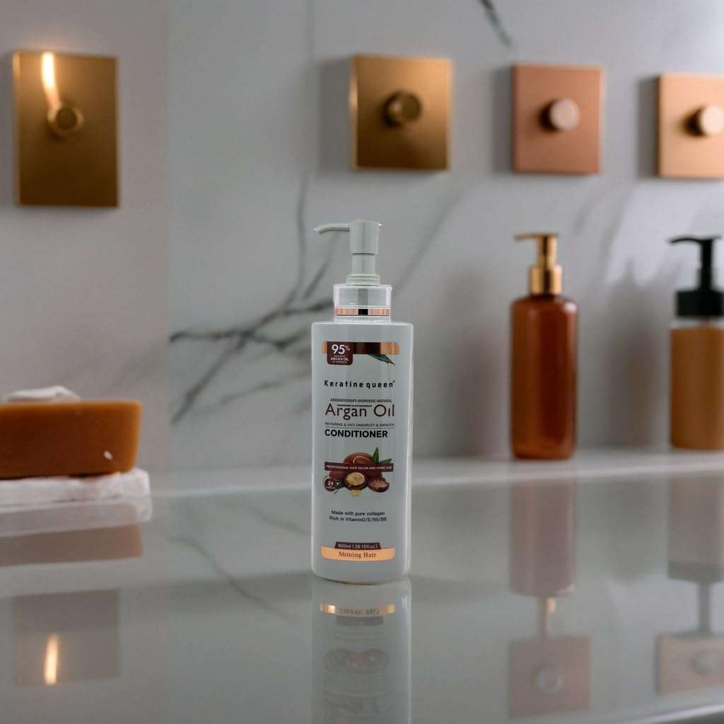 Keratine queen Argan Oil Conditioner | 95% Natural | Nourishing & Antidandruff | 28.15 oz 3