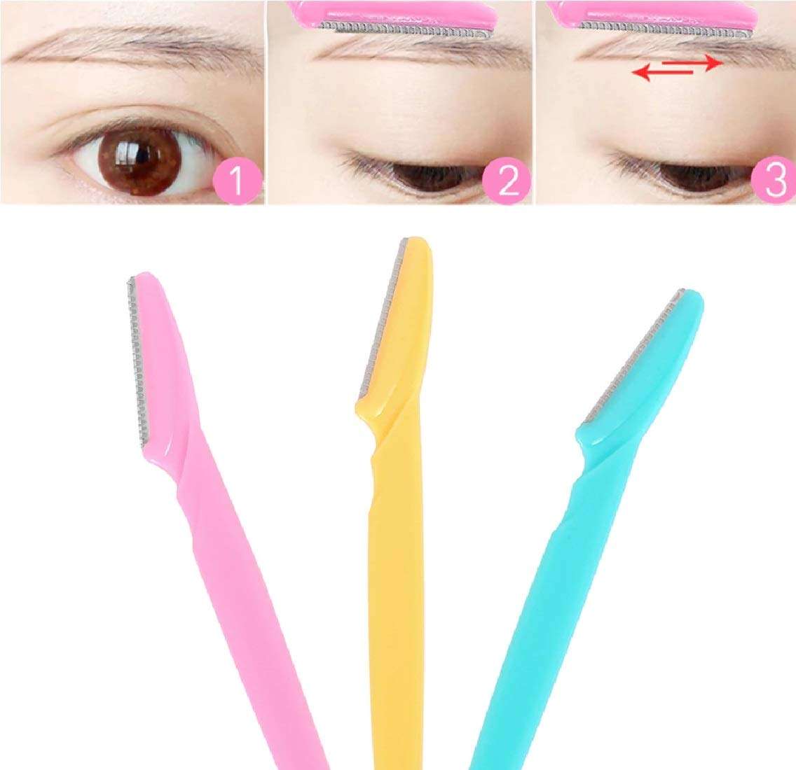Digital Shoppy Eyebrow Trimmer Scissors With Comb And Eyebrow Razors Pack of 3 6