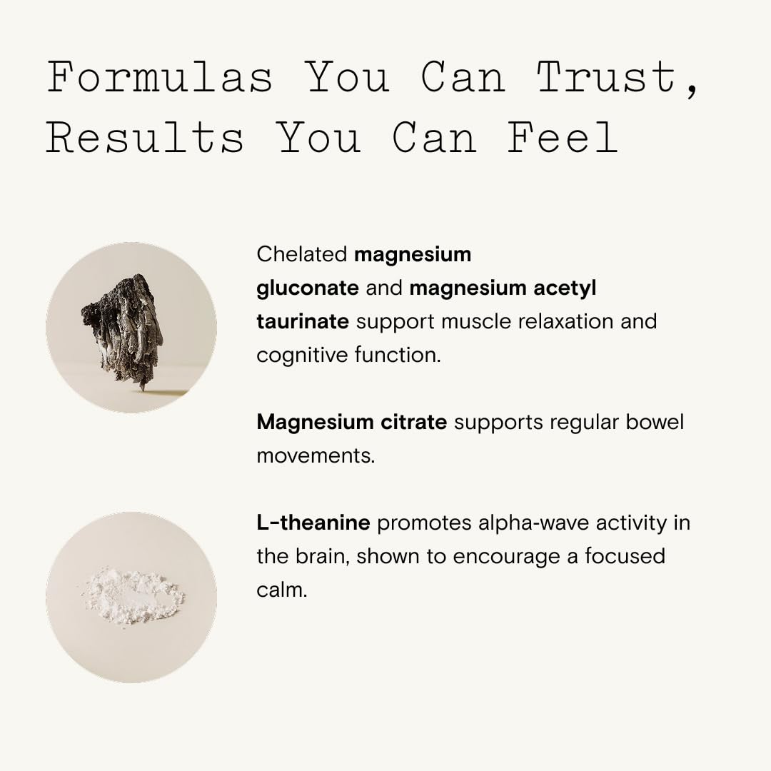 Moon Juice Magnesi-Om Magnesium Powder Supplement - Chelated Magnesium Complex + L-Theanine Blend for Rest, Relaxation & Regularity - Vegan, Non-GMO & No Sugar, Blue Lemon, 3.7 oz, 30 Sevings 5