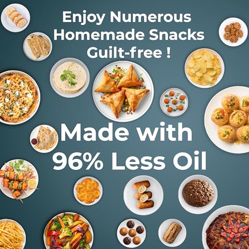 Pigeon Healthifry Digital Air Fryer, 360° High Speed Air Circulation Technology 1200 W with Non-Stick 4.2 L Basket - Green 4