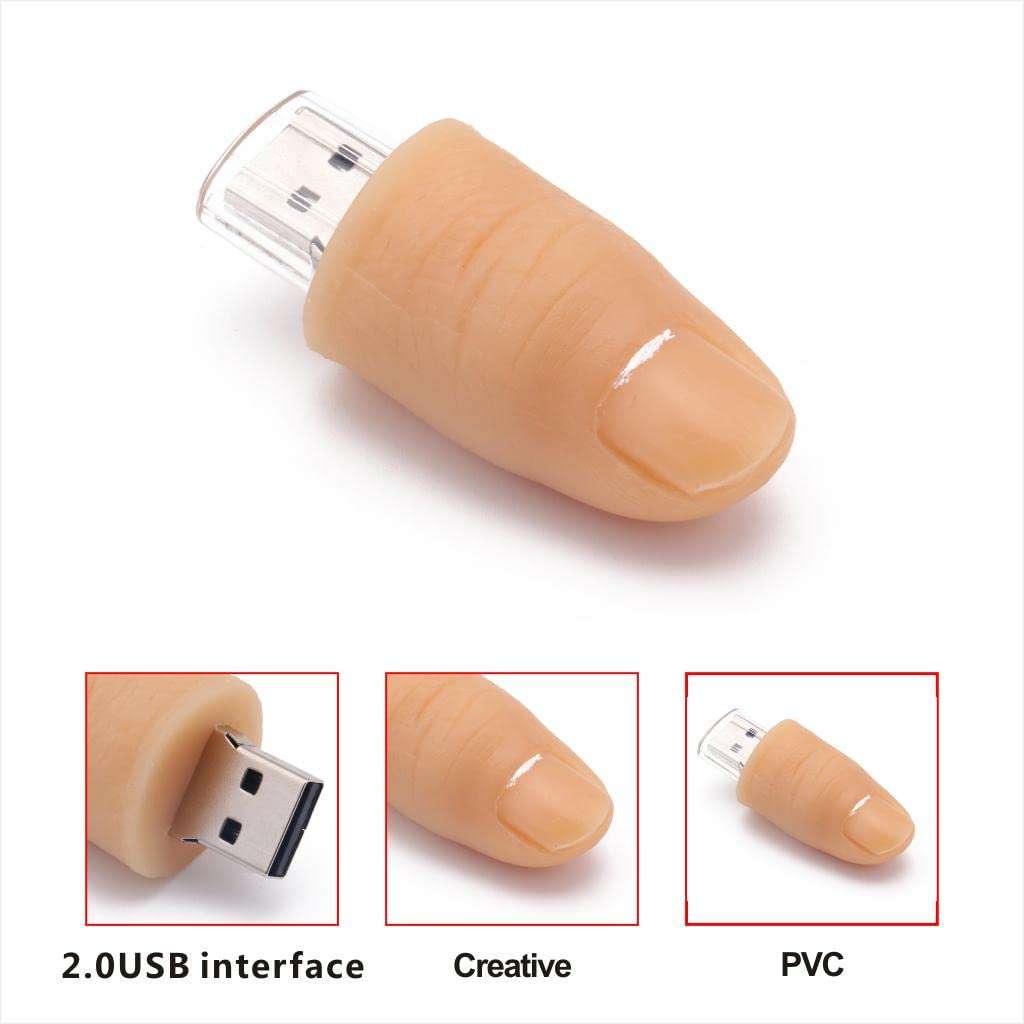 Spograde Cartoon Finger Model USB Flash Pen Slim Drive Pen Drive Memory for Computer 16GB 3