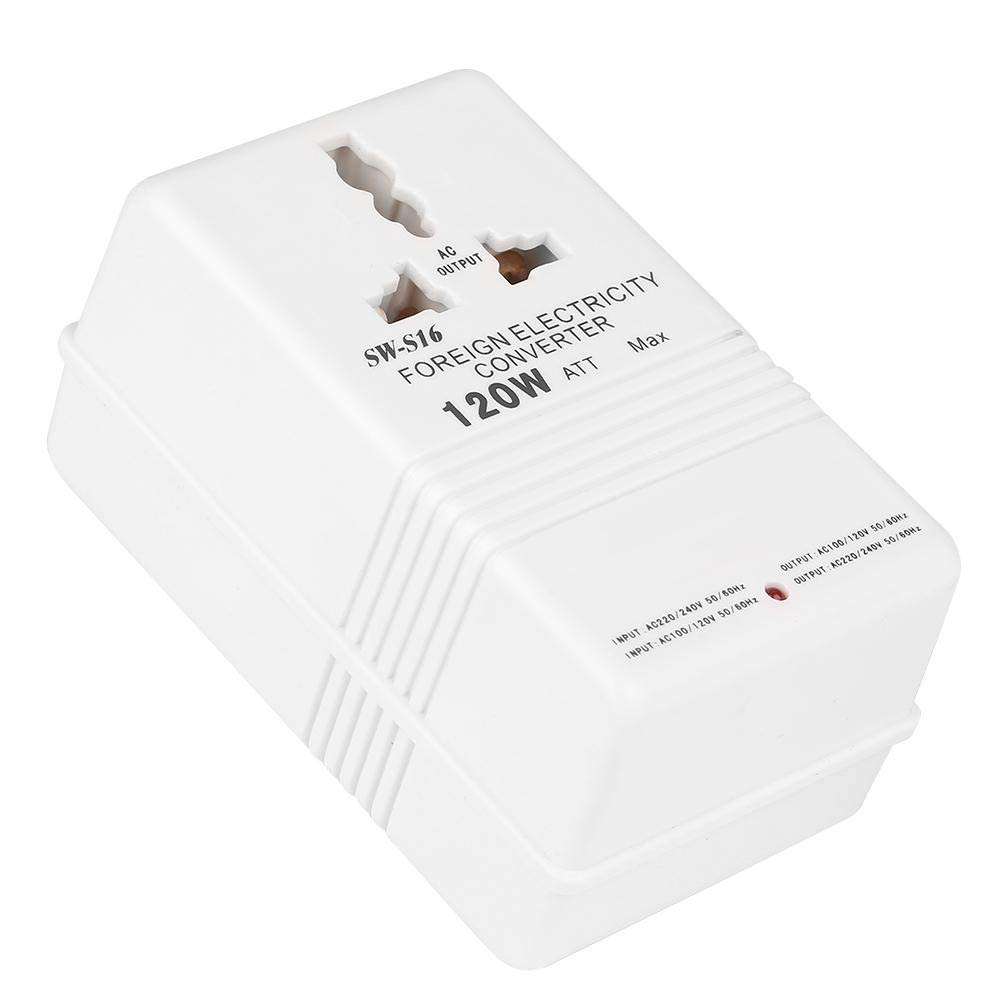 Power Converter Adapter 110V to 220V Step Up & Down Voltage Converter 120W CN Plug SW-S16 Step Down Voltage Transformer Plug Power Adapter Voltage Converter Step Down 6
