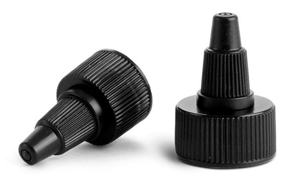 Premium Essential Oil 8 Ounce Boston Round Bottles, PET Plastic Empty Fillable BPA-Free, with Black Twist Caps (Pack of 12) (Black) 3