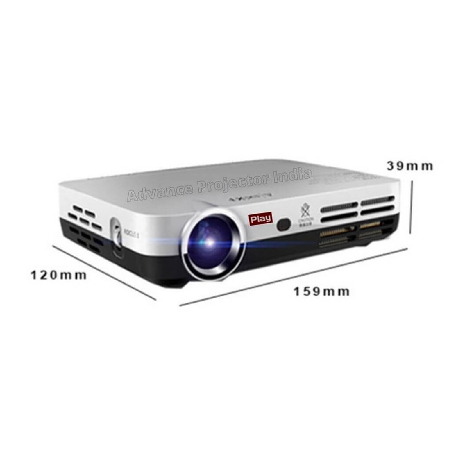 Play P6 3D 4k UHD Smart Projector for Personal Home Theater (3840 x 2160) (Auto Focus) (4D Keystone) (Screen Fit) (Digital Zoom) (9500lm) (Airplay/DLNA/Mirroring) (Specialty Real 3D Active) 2
