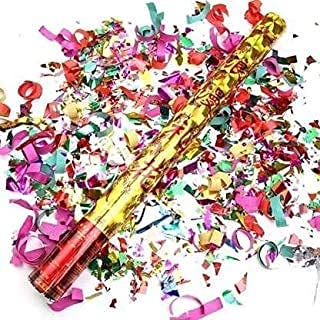 Gelmek Green - Party Popper for Anniversary, Party and Birthday (12 inch, 30 cm) - Multi Color-Pack of (30 cm, 4) 4