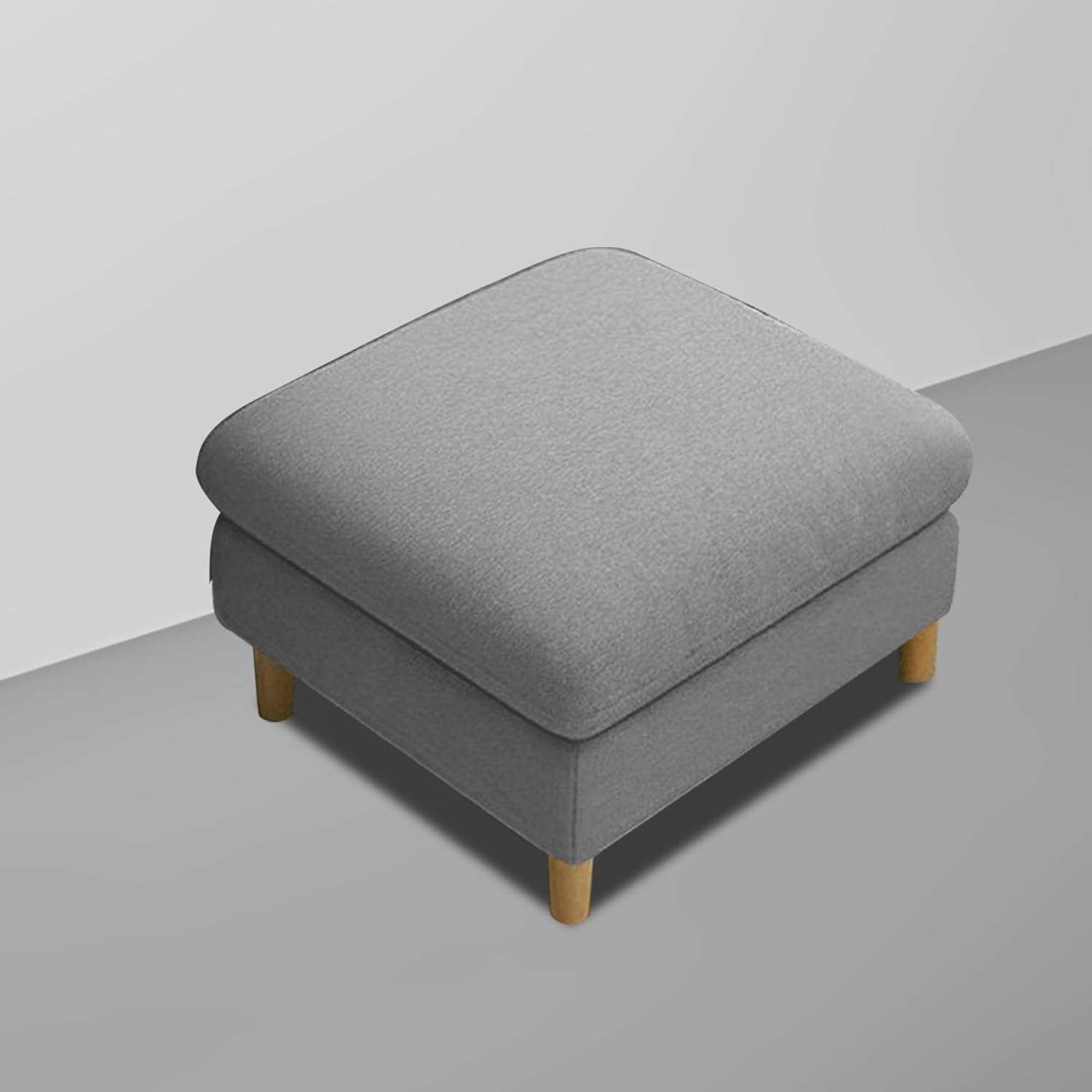 GRAPEWOOD Globin 3 Seater Sofa with Center Table Set for Living Room (Turquise) Premium Fabric Sofa (Grey) 5