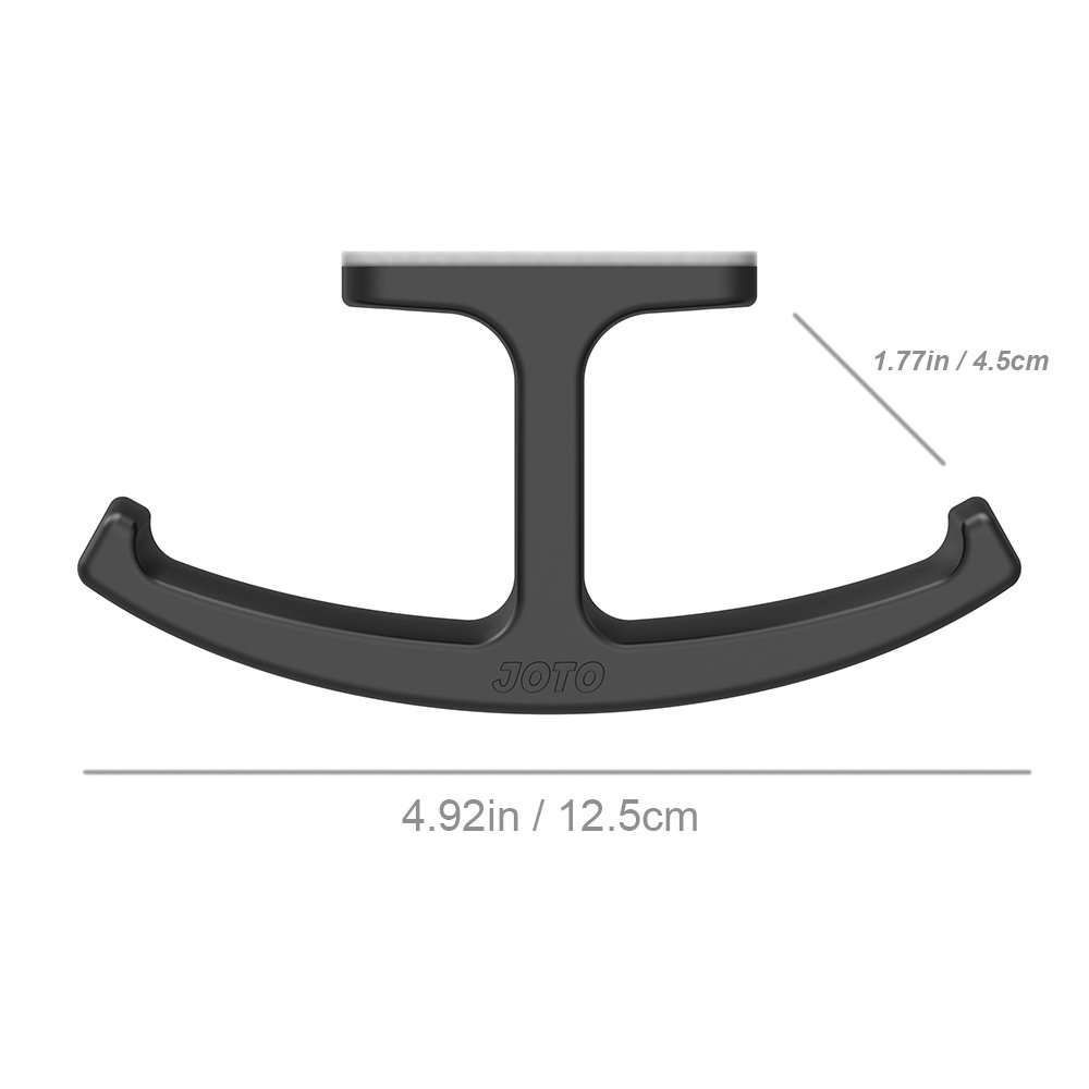 JOTO Headphone Stand Hanger, Silicone Under Desk Dual Headset Holder Mount Hook Hanger for Gaming Headphone Earphone -Black 3
