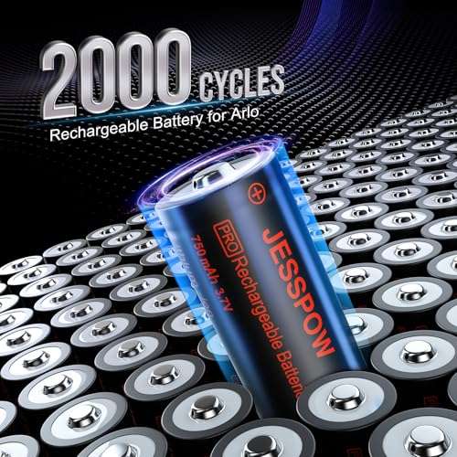 JESSPOW CR123A Rechargeable Batteries for Arlo, Rechargeable Batteries 32 Pack with Charger Compatible with Arlo Security Cameras (VMK3200/VMC3030/VMS3330/3430/3530/) and Flashlight and More 5