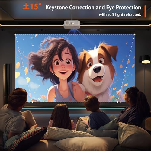 Mini Projector, VOPLLS 1080P Full HD Supported Video Projector, Portable Outdoor Home Theater Movie Projector, 50% Zoom, Compatible with HDMI, USB, AV, Smartphone/Tablet/Laptop (Small Projector) 5