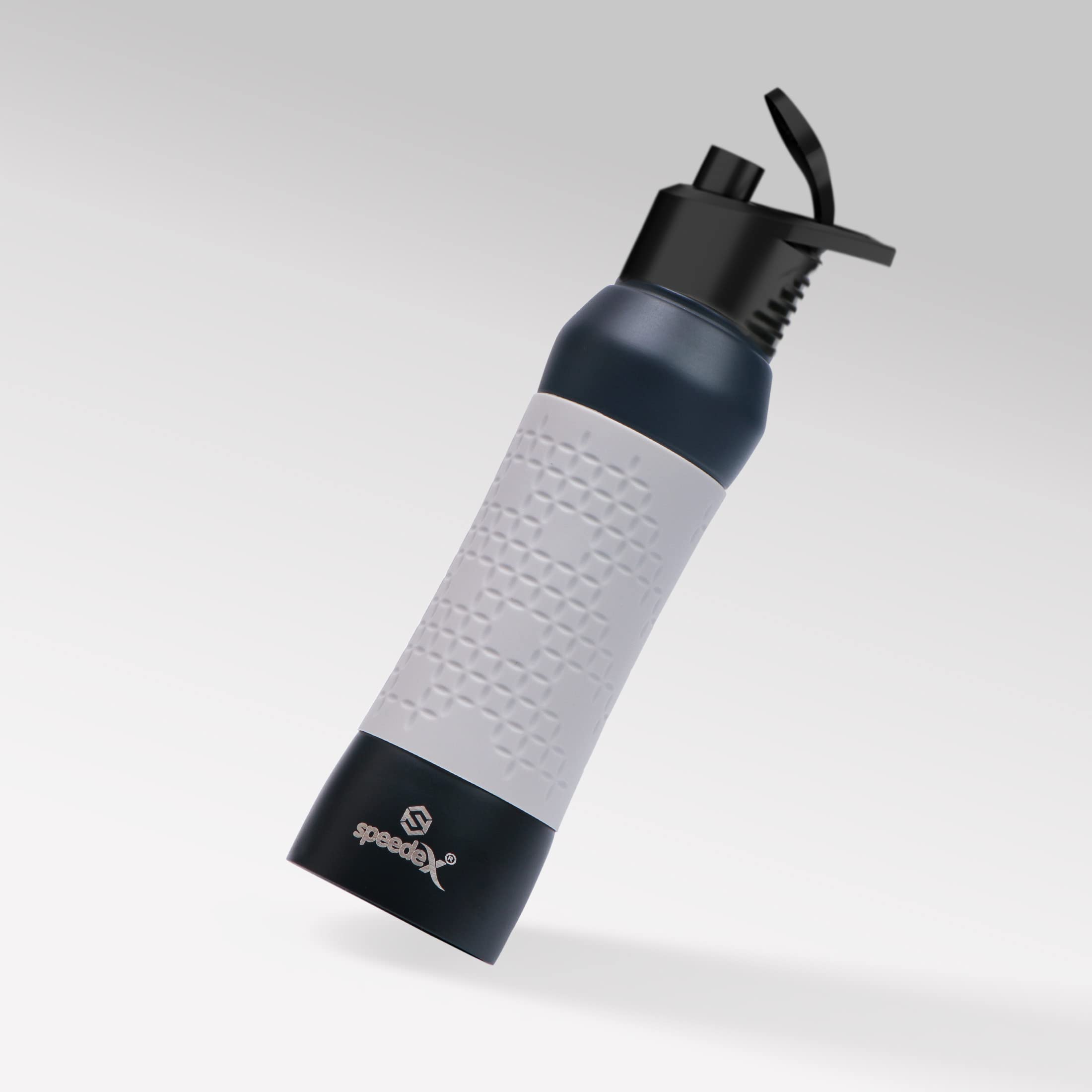 Speedex Stainless Steel 750 ML Water Bottle for Fridge/School/Outdoor/Gym/Home/Office/Boys/Girls/Kids, Leak Proof and BPA Free(Black-Grey Colour, Set of 1, 750 ML) 3