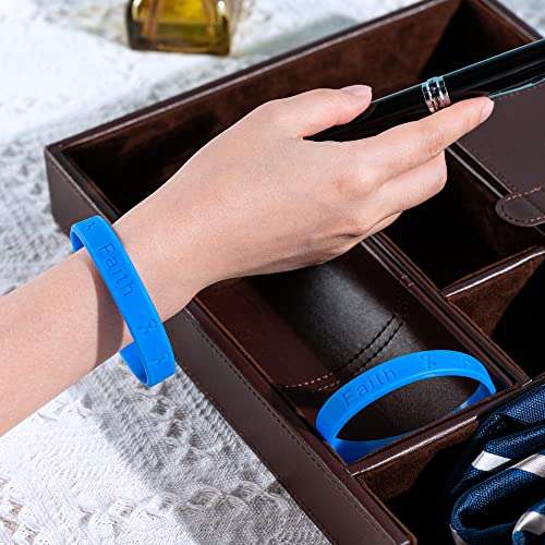 Fundraising For A Cause 50 Pack Periwinkle Silicone Bracelets - Adult Size 4