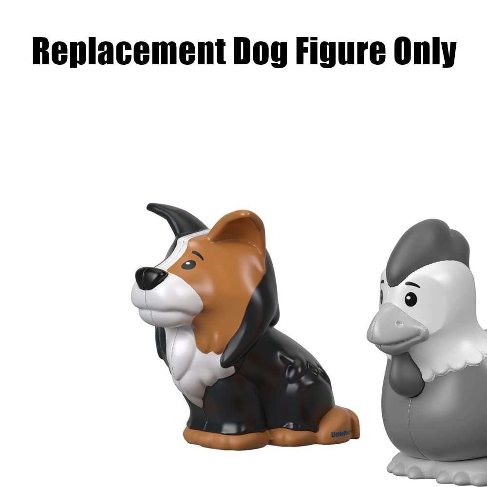 Replacement Part for Fisher-Price Little People Farm Animal Friends Playset - GFL21 - Replacement Black, Grey and White Dog Figure 4
