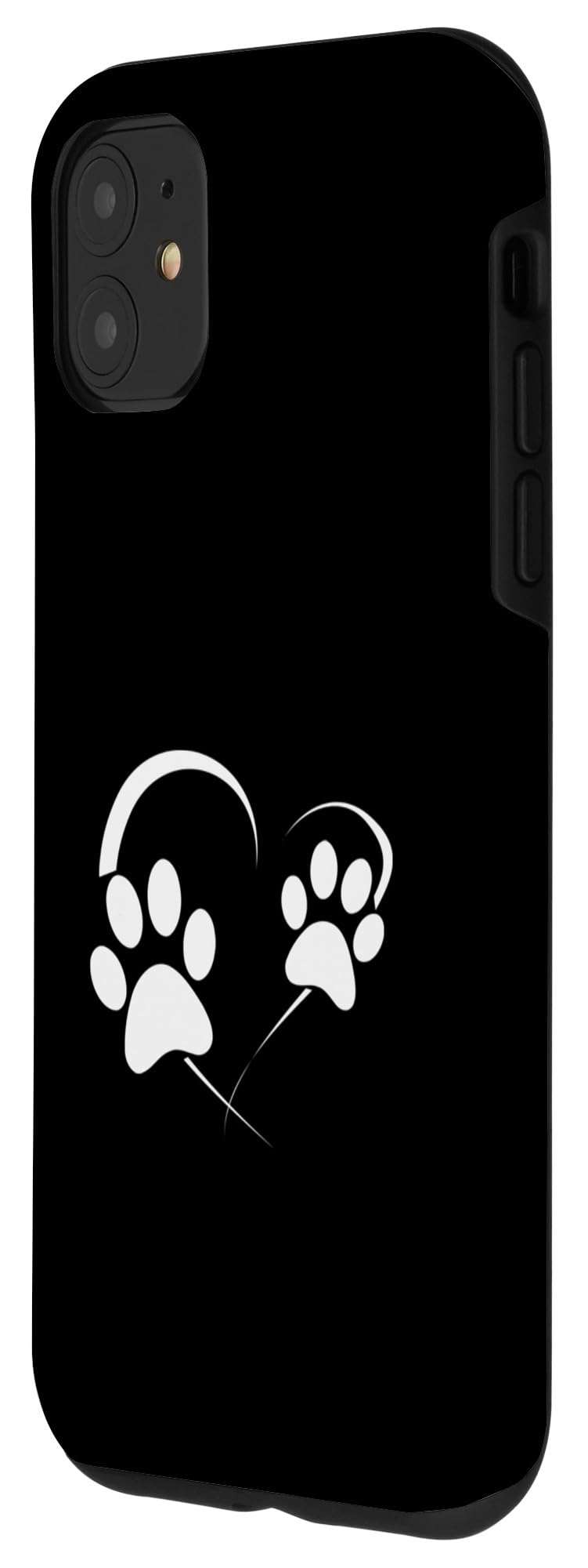 iPhone 11 Dog Paw Prints with Heart - Cute Doggie Gift Case 2