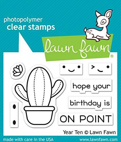 Lawn Fawn Year Ten Clear Stamps, 2"x3" (LF2236) 1