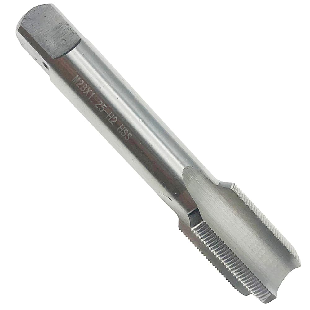 M28x1.25 Tap RH Right Hand M28 x 1.25 Tap Thread Tool Machine Cutting, M28 x 1.25 Metric Thread Tap Milling Machine Right Hand Tap Straight Fluted 5