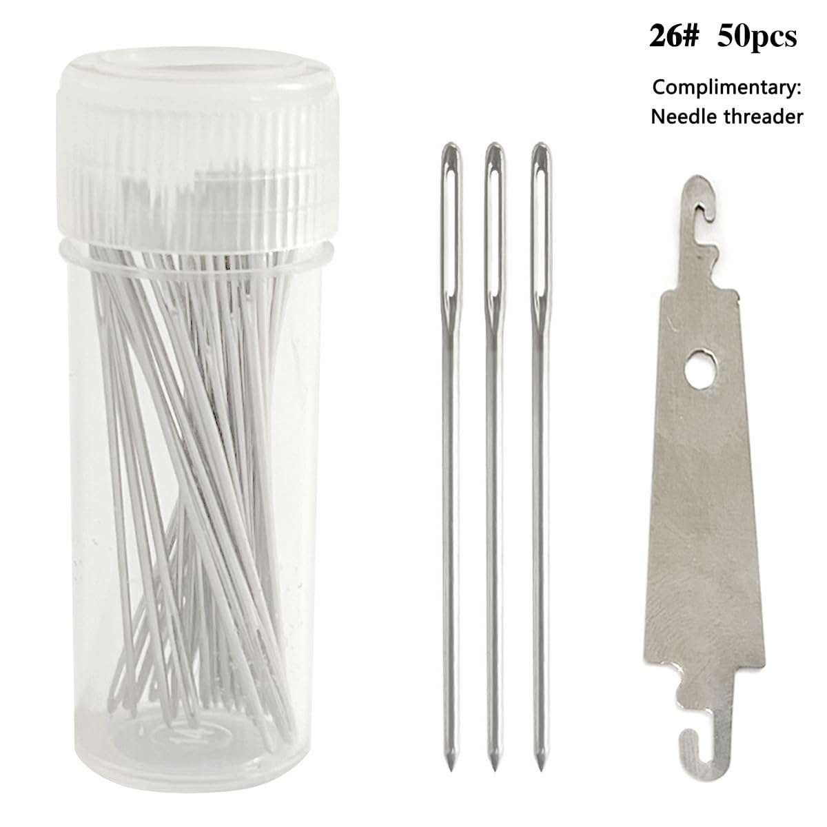 Embroidery Needles Large Eye, Sewing Needles,Stainless Steel Embroidery Thread Needle,Handmade Yarn Knitting Needles Leather Needle (67251) 4