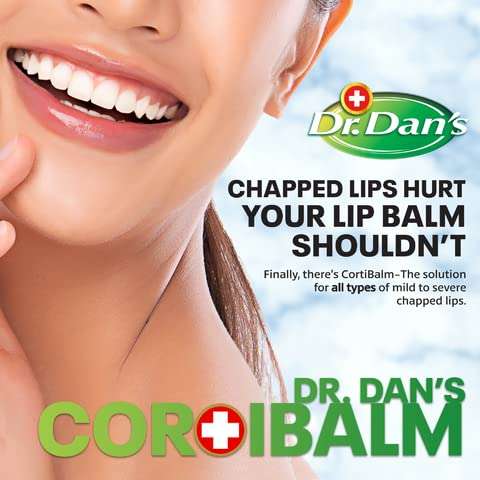 Dr. Dan's Cortibalm- 2 Pack- for Severe Chapped Lips and Cold Sore Relief 3