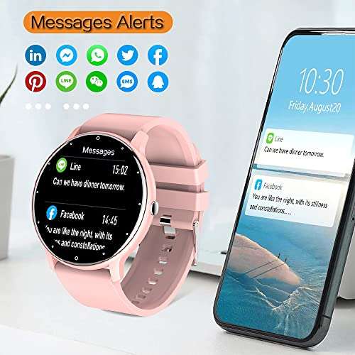 0.3inch Ultra Thin Smart Watch Fitness Tracker Pedometer with Heart Rate, Blood Pressure, Blood Oxygen and Sleep Monitoring Functions, Support Message Push Notification, Multiple OSD Languages 4