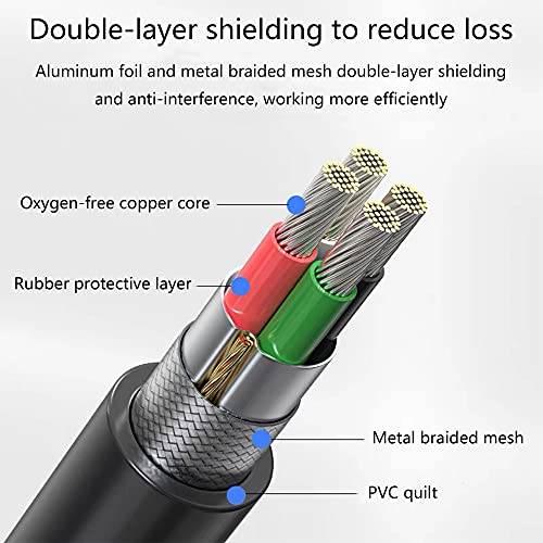 3.5mm Male AUX Audio Jack to USB 2.0 Male Charge Cable Adapter Headphone to USB Cord for Any Other Device with 3.5mm Port(3.3FT Black) 4