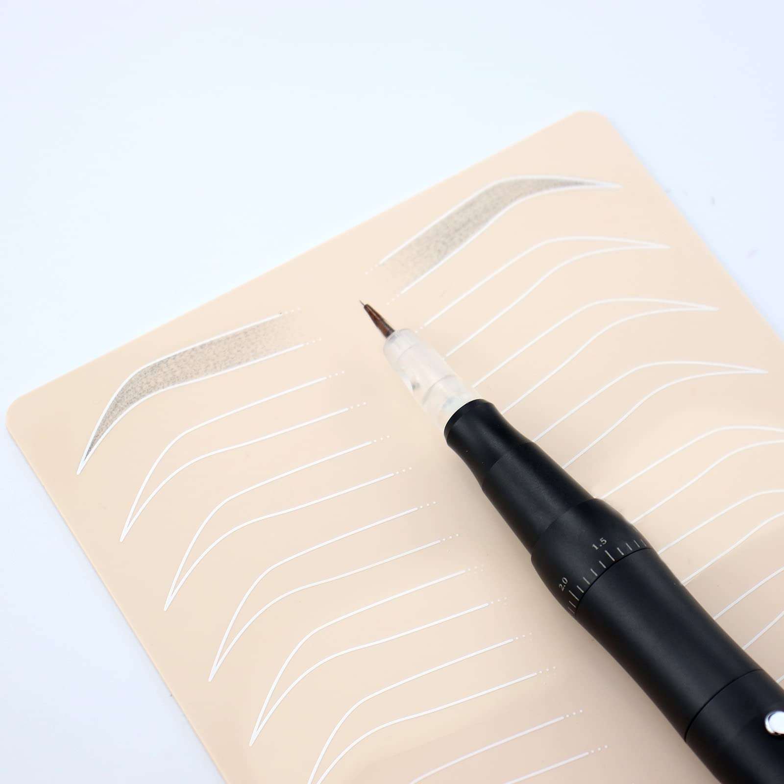 Cordless Permanent Makeup Machine Kit 5 Speeds Levels with Spare Battery for Eyebrows Eyeliner Lip Brushing (Black Machine) 6