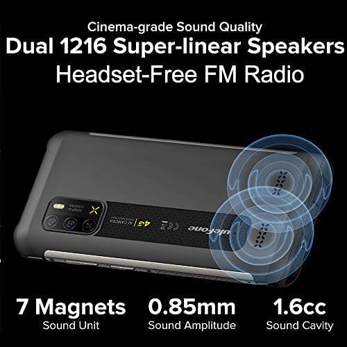 Ulefone Armor X10 Unlocked Rugged Phone Android 11 4GB + 32GB IP68 Waterproof Cell Phone, 13MP+5MP AI Camera, 5.45" HD+ Screen 5180mAh Battery Global 4G Unlocked Cell Phone OTG NFC GPS FM, Gray 4