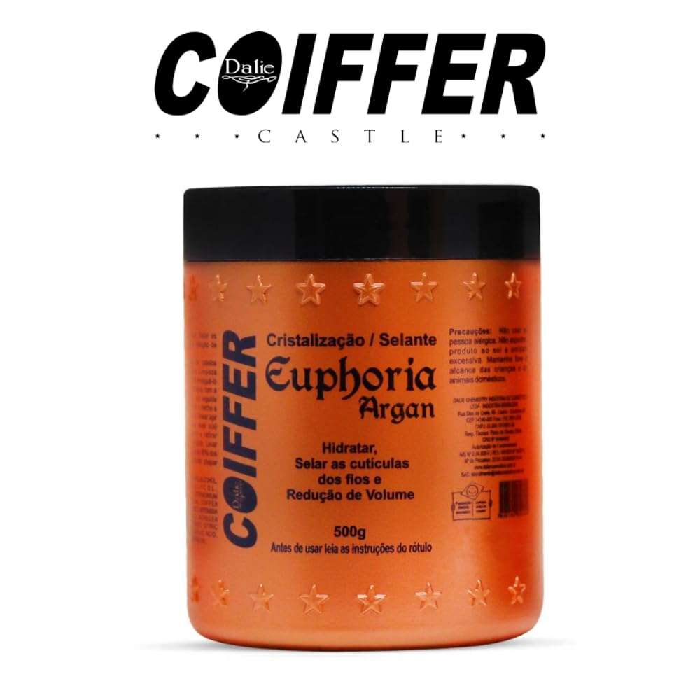 Coiffer Euphoria Argan Dalie Castle Usa - Hair cream for crystallization and sealant - Pelo Crema 16.9oz - Best Brazilian Hair Cream. Experience the perfect balance of hydration, repair&protection 3