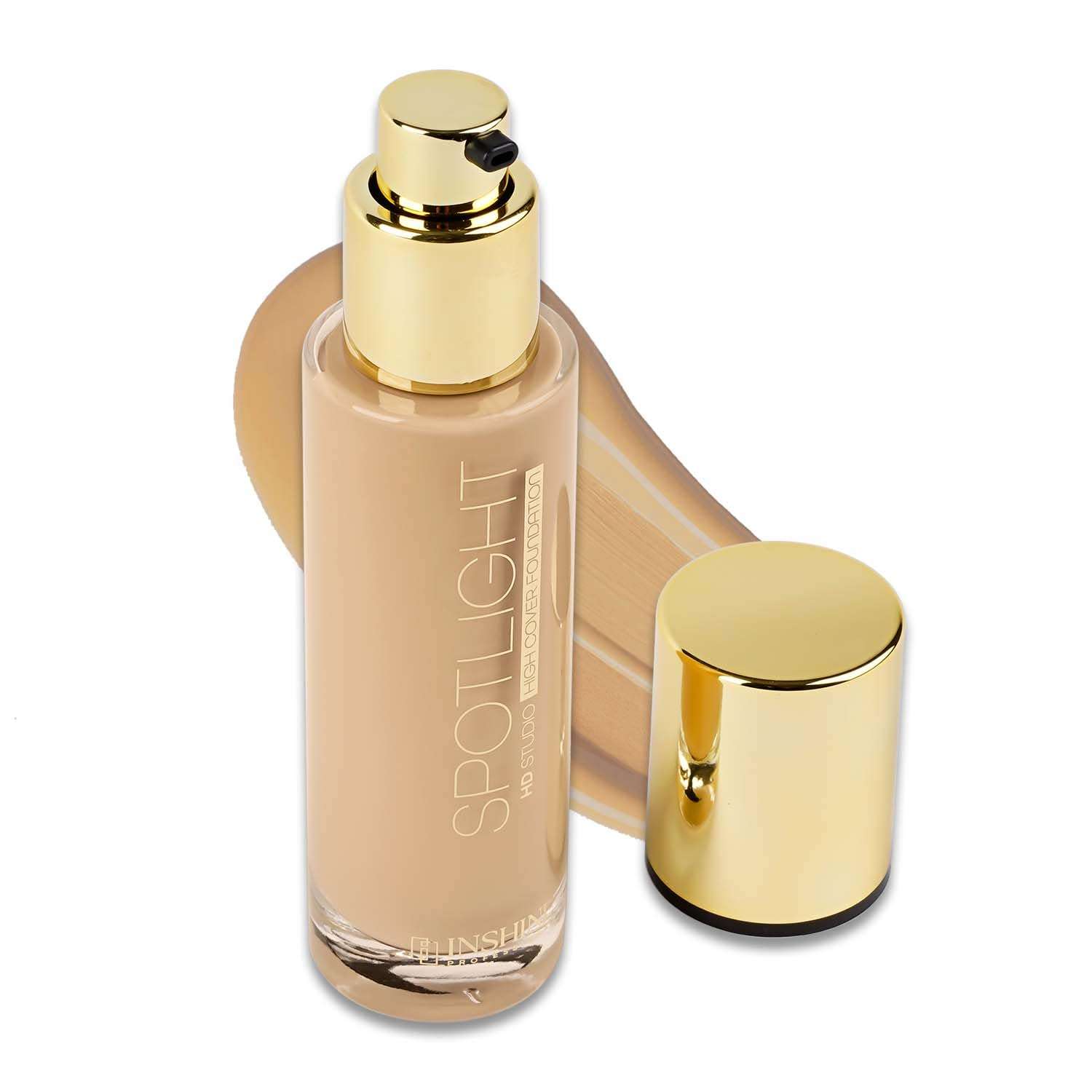 INSHINE Spotlight HD Studio High Cover Foundation for Face, Waterproof High Coverage Foundation Prevents Blemishes, Creates Smooth Complexion & Natural Flawless Effect (804-SUN BEIGE) 1