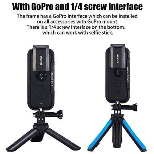 ULANZI Insta360 ONE X ABS Protective Frame, Scratchproof Protector Cover with Lens Cap for Insta360 One X with Adapter Mount & Screw 5