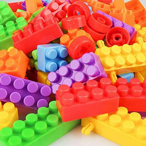 AEXONIZ TOYS Non-Toxic Big Size Building Blocks for Kids with Wheel, 200+ Pieces, Random Color( Building Block Toys for Kids ) Multicolor 2