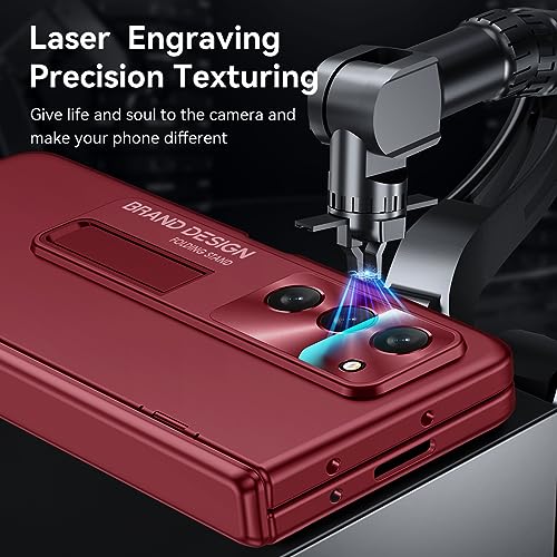 LEIAU Kickstand Case for Galaxy Z-Fold-5: [Full Cover Hinge Protection] Slim Phone Case with Full Body & Screen Protector & Kickstand for Samsung Z Fold 5 5G（2023） Purple 2