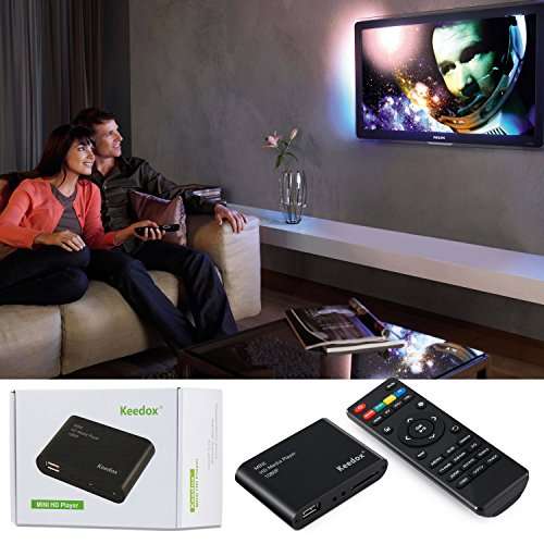 Keedox® Mini Multi Media Player Upscaling Full HD 1080P HDMI/AV Out SDHC MKV AVI RMVB RM for HDTV with Remote Control 4