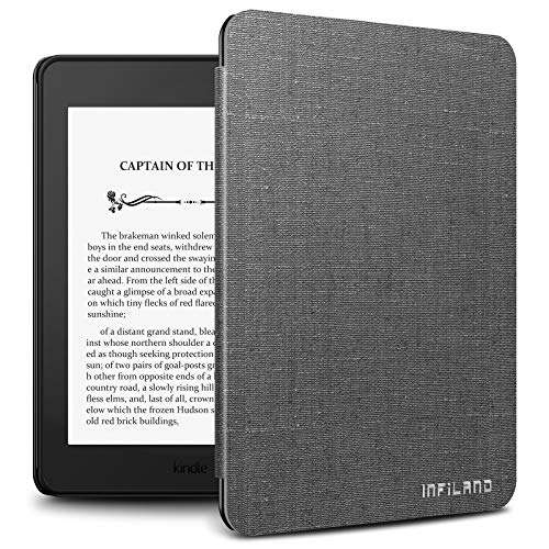 Infiland Kindle Paperwhite 2018 Case Compatible with Amazon Kindle Paperwhite 10th Generation 6 inches 2018 Release(Auto Wake/Sleep),Gray 1