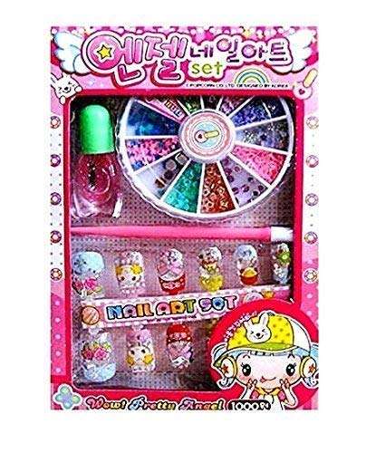 APOEM Nail Art kit for Girls Birthday Gift for Girls Little Girls, Kids (Random Cute Nail Designs)- Multi Color, (Set of- 2)-(Pack of 1) 3