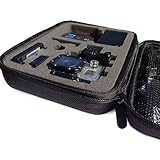 Eazy-Cam Medium Gopro Case for Gopro Hero 4/3+/3/2/1 and Accessories - Household & Travel Case with Excellent Cut EVA Foam Interior - Perfect Protection for Gopro Camera - Black 2