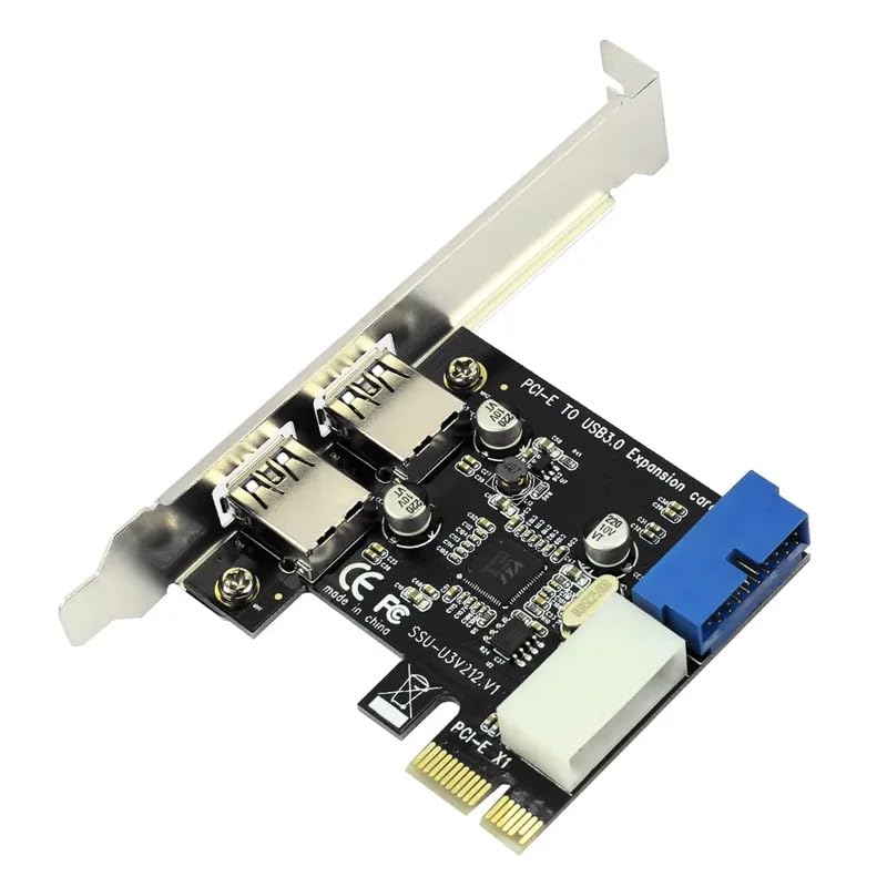 USB3 PCI Express Adapter PCI E to USB 3.0 20pin Converter Controller PCIe x1 USB 3 0 2 Ports Adapter USB3.0 PCI-e Expansion Card 6